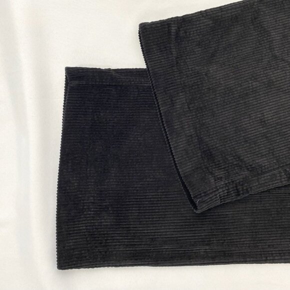 SEE U SOON ANTHROPOLOGIE BLACK CORDUROY WIDE LEG ANKLE TROUSERS PANT - 6 - Picture 7 of 10